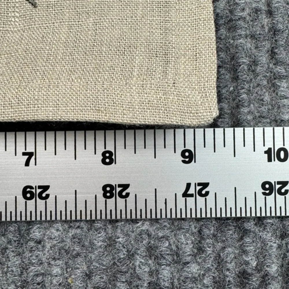 Viabrava 100% Linen Embroidered Napkins 68 Pieces Ocean Botanical Tropical‎